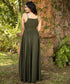 Green Halter Neck Linen Maxi
